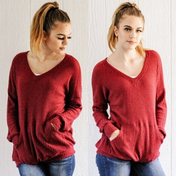 [NEW] Brushed Waffle Knit Top - Sz S - Picture 4 of 5